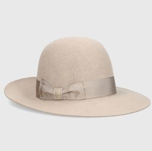 Borsalino Eleonora large brim felt cream size 57